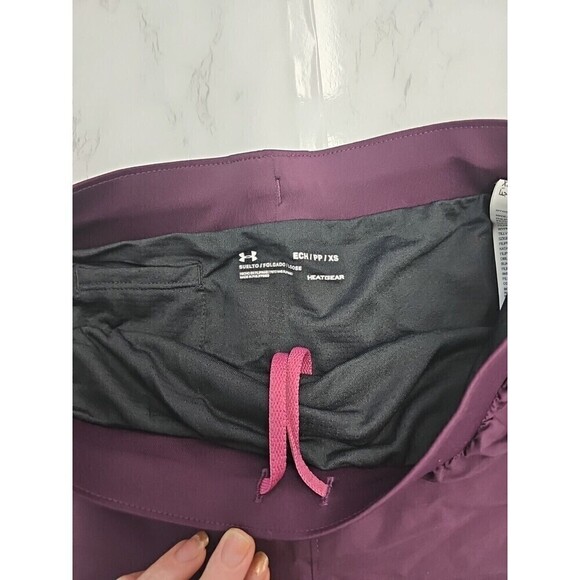 New Under Armour UA Women's Fly-By 2.0 Training Shorts, Dark Purple, Size XS - Picture 3 of 6